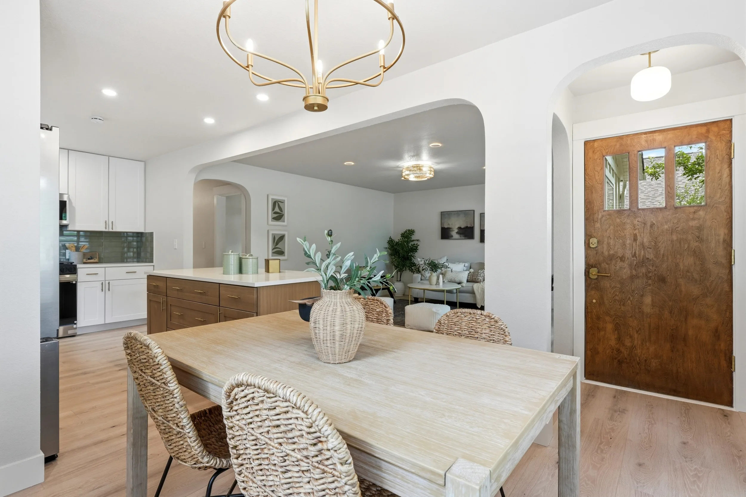 Dining area and front entry
